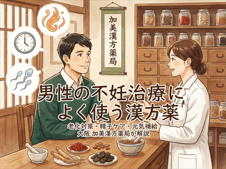 男性の不妊治療によく使う漢方薬。大阪の加美漢方薬局が解説
