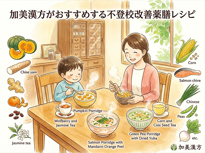 美漢方がおすすめする薬膳レシピ （不登校編）