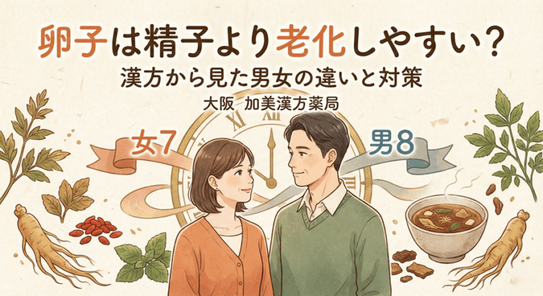 卵子は精子より老化しやすい？漢方から見た男女の違いを大阪の加美漢方薬局が解説