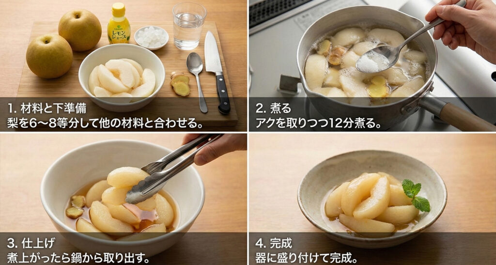 梨と氷砂糖のコンポート